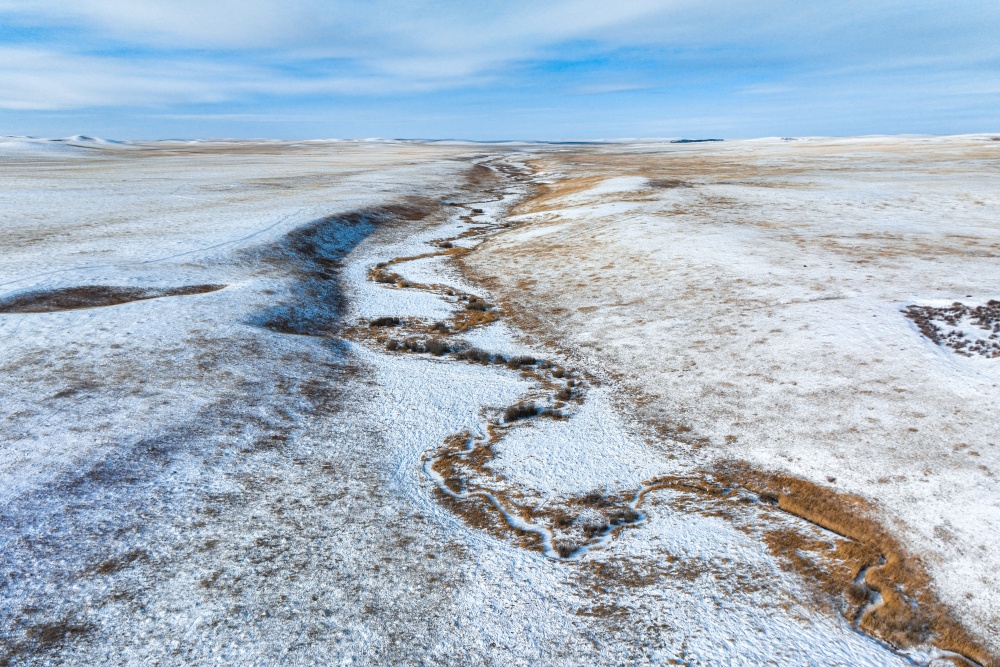 Snímek pořízený dronem od soutoku Hákovité řeky a Potoka Jižního kláštera. Foto Miroslav Bobek Snímek pořízený dronem od soutoku Hákovité řeky a Potoka Jižního kláštera. Foto Miroslav Bobek